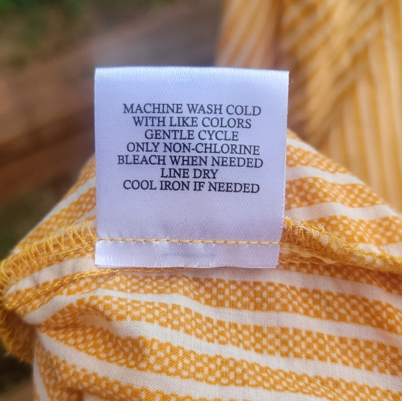 Fred David Mustard Striped Blouse - Picture 5 of 5